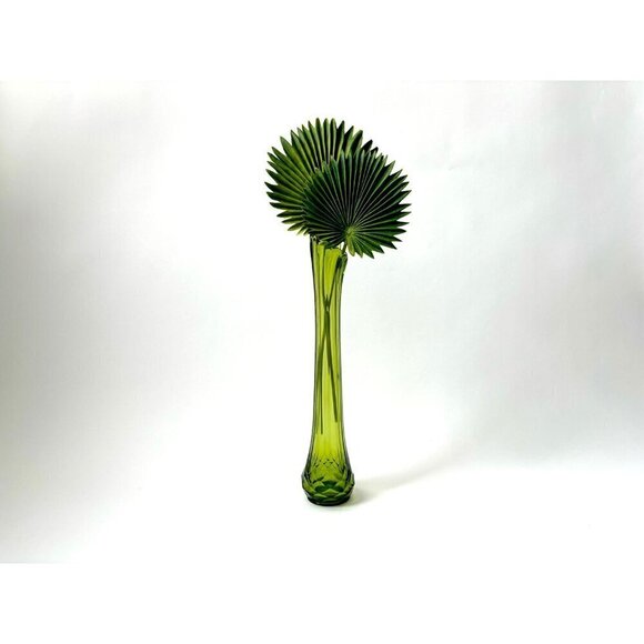 MCM LE Smith Dominion Green Glass Swung Stretch Vase - Picture 3 of 10